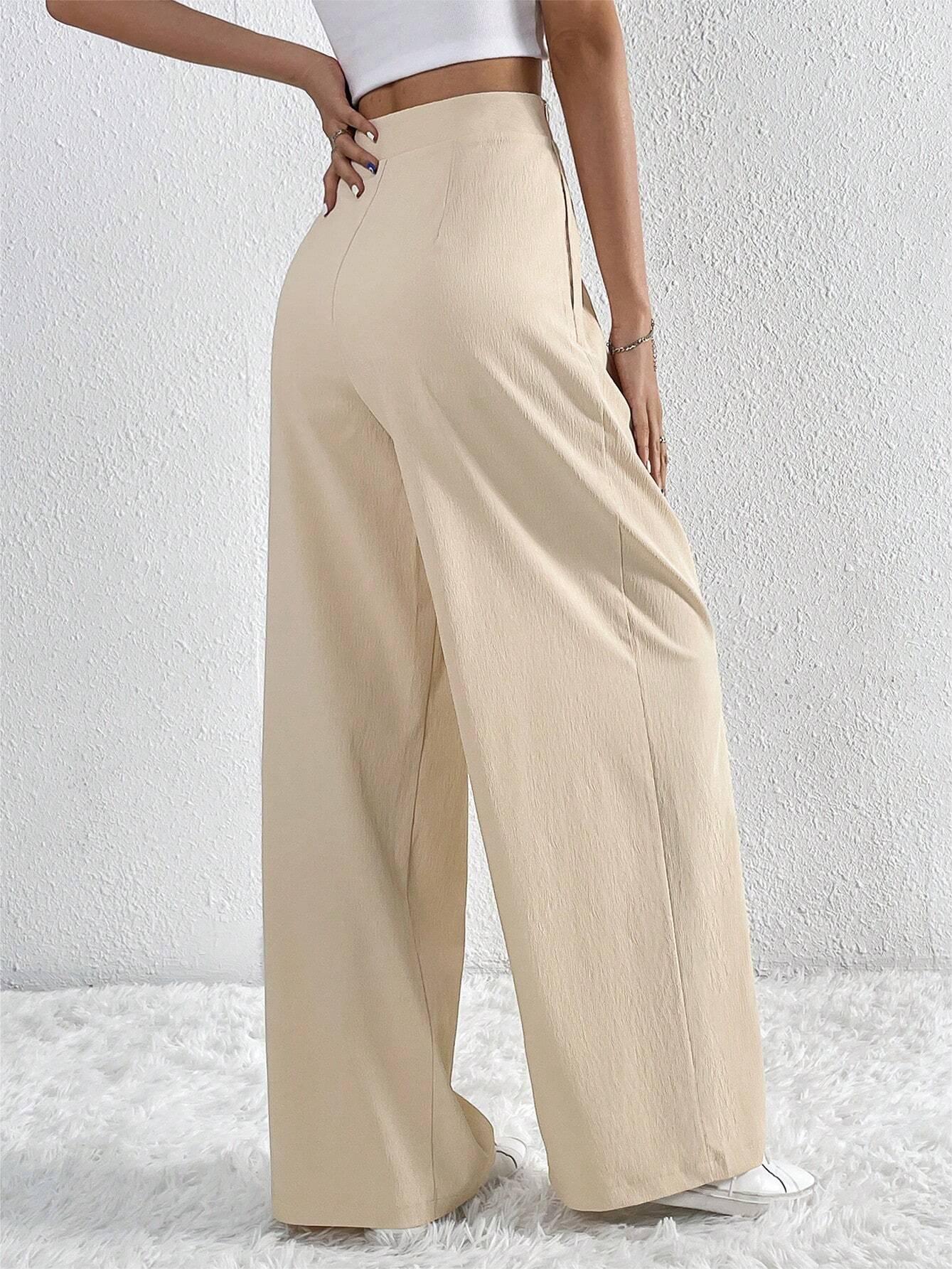 Pantaloni Largi Plisati Stil Oldmoney