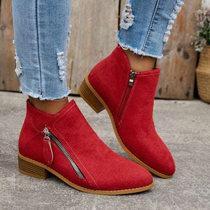 Botine elegante cu fermoar