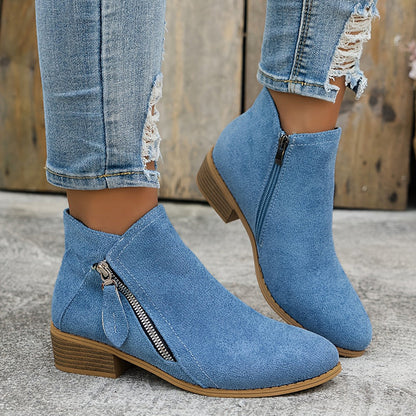 Botine elegante cu fermoar