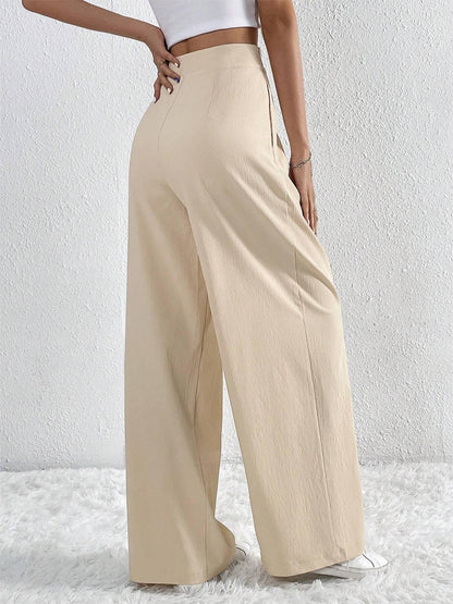 Pantaloni Largi Plisati Stil Oldmoney