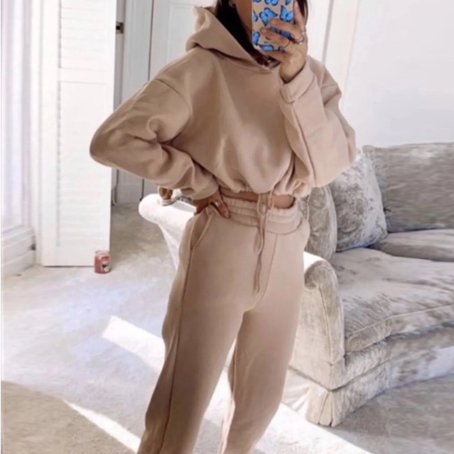 Lucia | Set confortabil de loungewear cu glugă