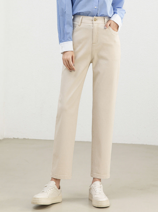 Pantaloni Casual Cu Talie Înaltă