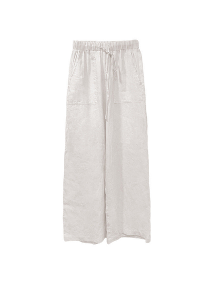 Pantaloni cu talie înaltă și croială dreaptă