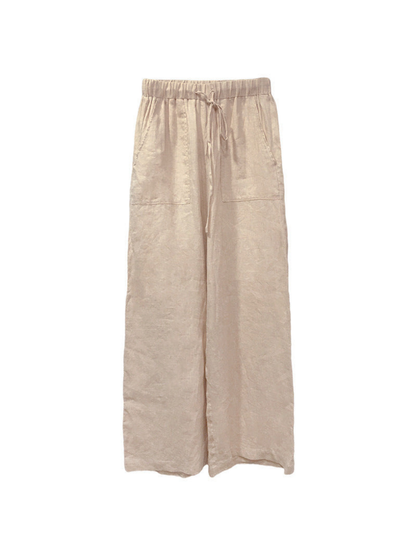 Pantaloni cu talie înaltă și croială dreaptă
