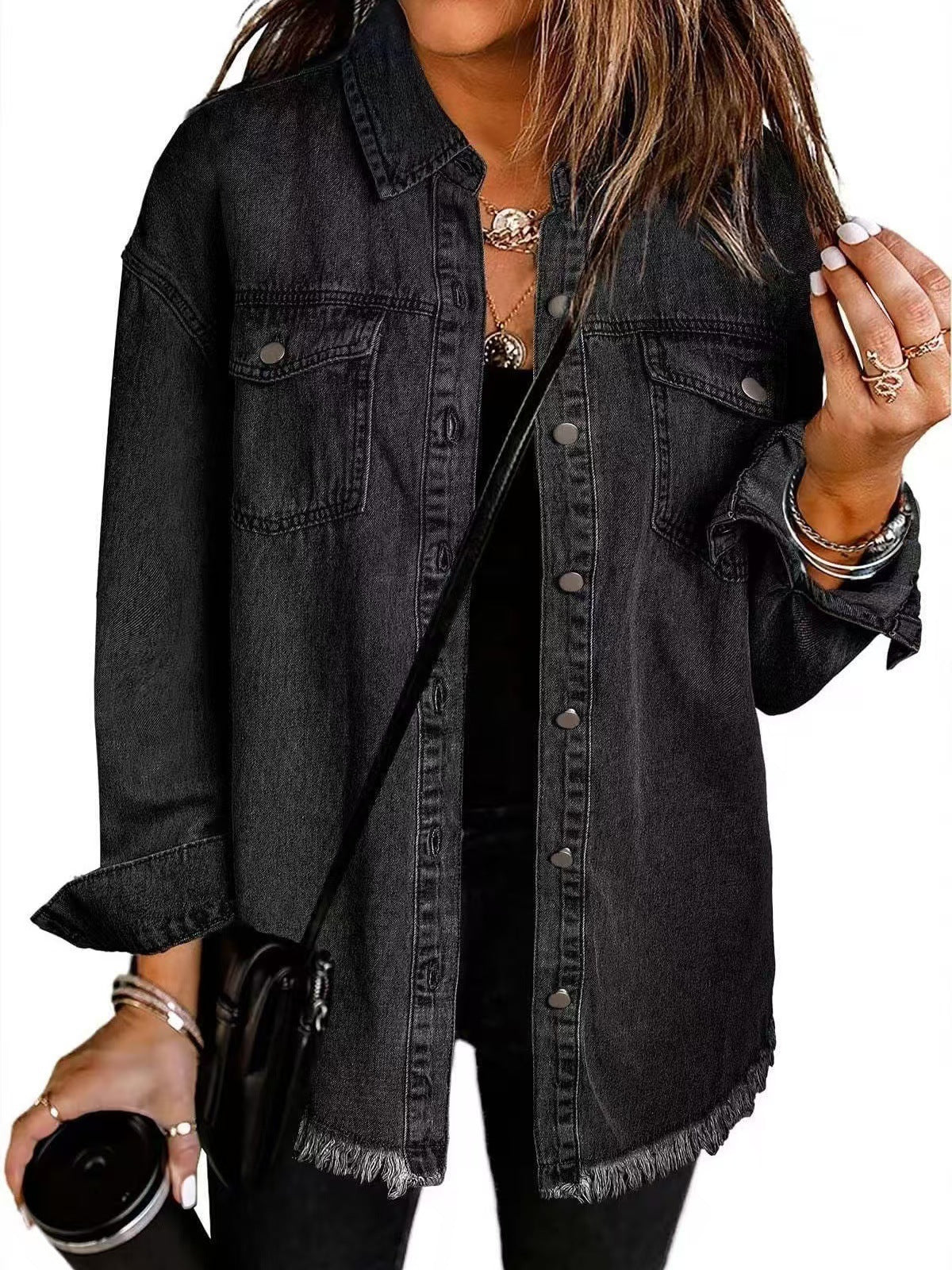 Jachetă oversized din denim