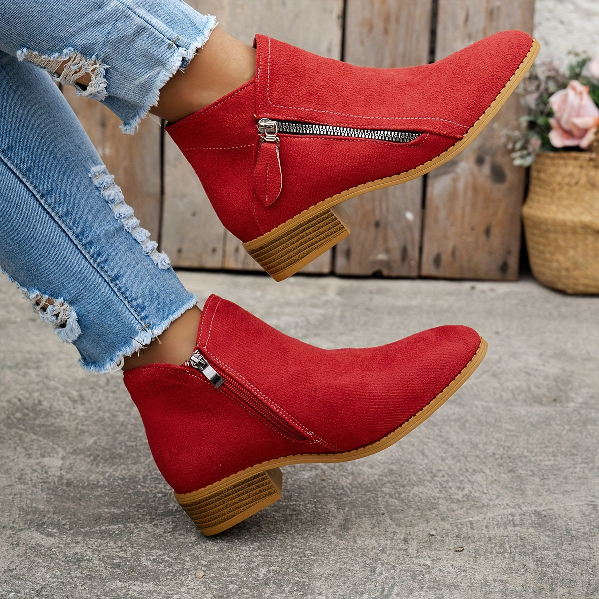 Botine elegante cu fermoar